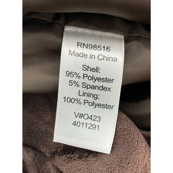 Coldwater Creek Sleeveless V-Neck Animal Print Brown Lined Sheath Dress 12 - Picture 6 of 8